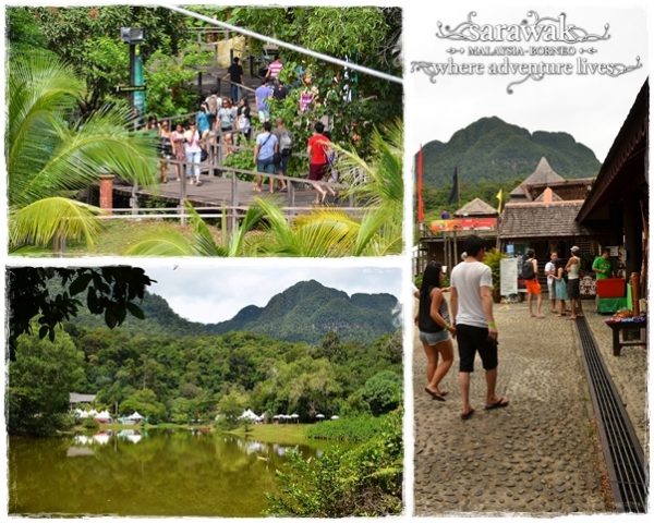 Picture montage of the Sarawak Cultural Village - venue of the Rainforest World Music Festival since 1997