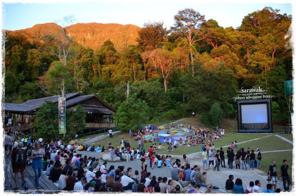The pristine jungle backdrop of the Rainforest World Music Festival stage