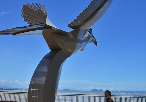 Largest Hornbill Bird landmark in Damai Central Santubong