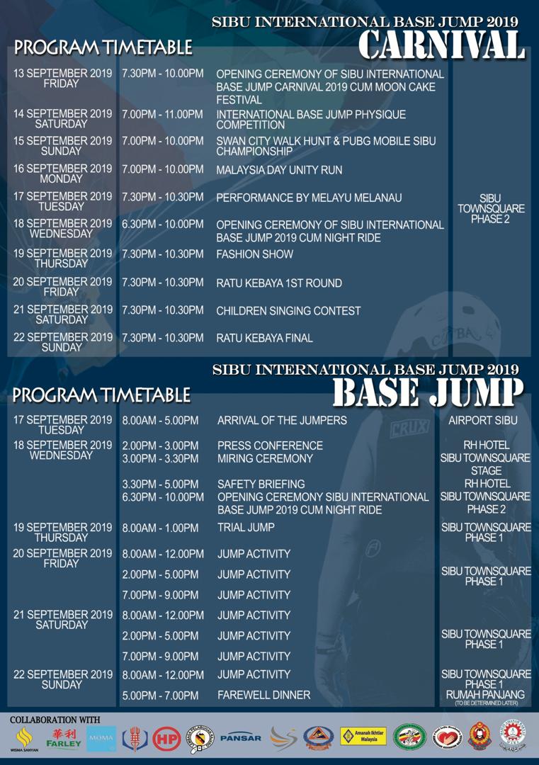 Sibu International BASE Jump Carnival and Jump Tentative 2019