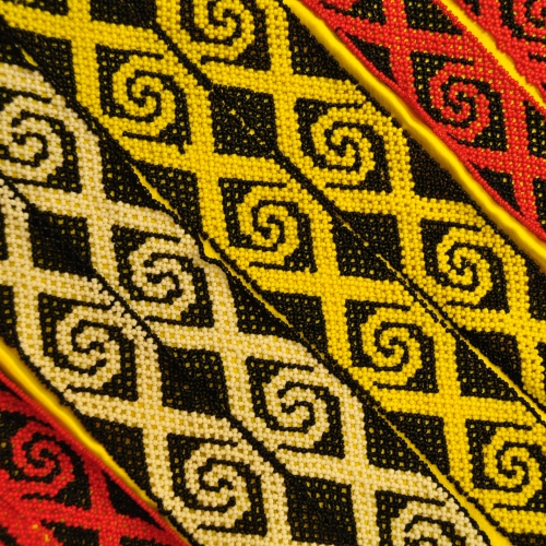 sarawak borneo mural beads and weaving
