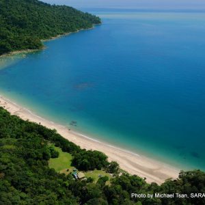 Quiet Beach in Malaysia Tanjung National Park Sarawak