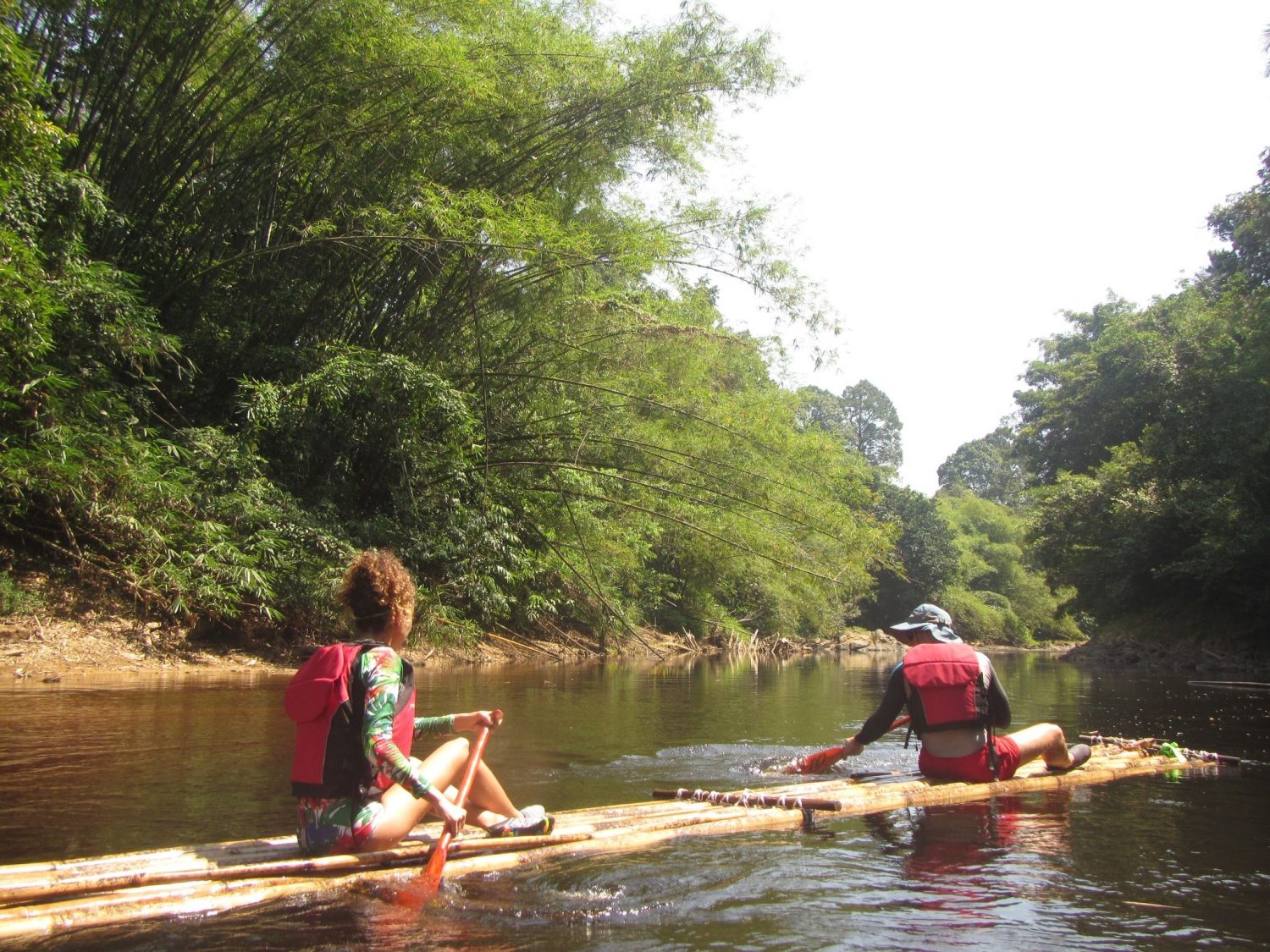 Bamboo rafting at Semadang