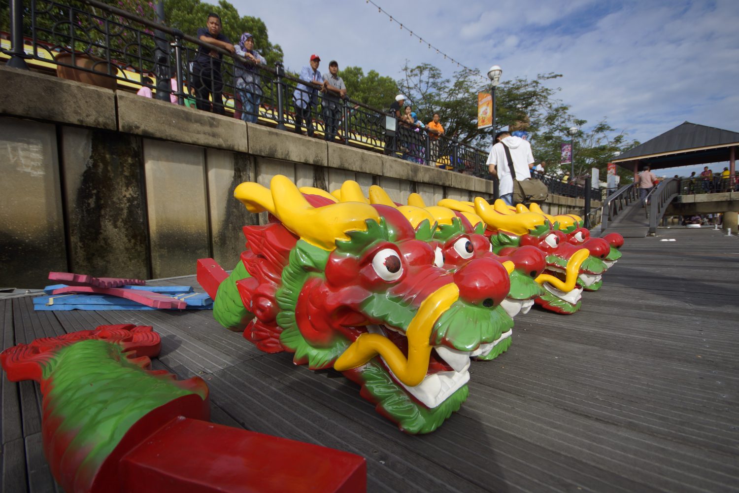 Dragon heads and tails that are used to decorate the boats used during the Sarawak International Dragon Boat Regatta. Pic: Ministry of Tourism, Arts &amp; Culture Sarawak