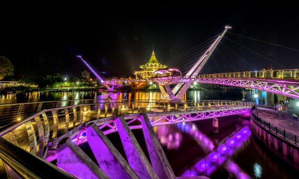 Kuching waterfront darulhana bridge